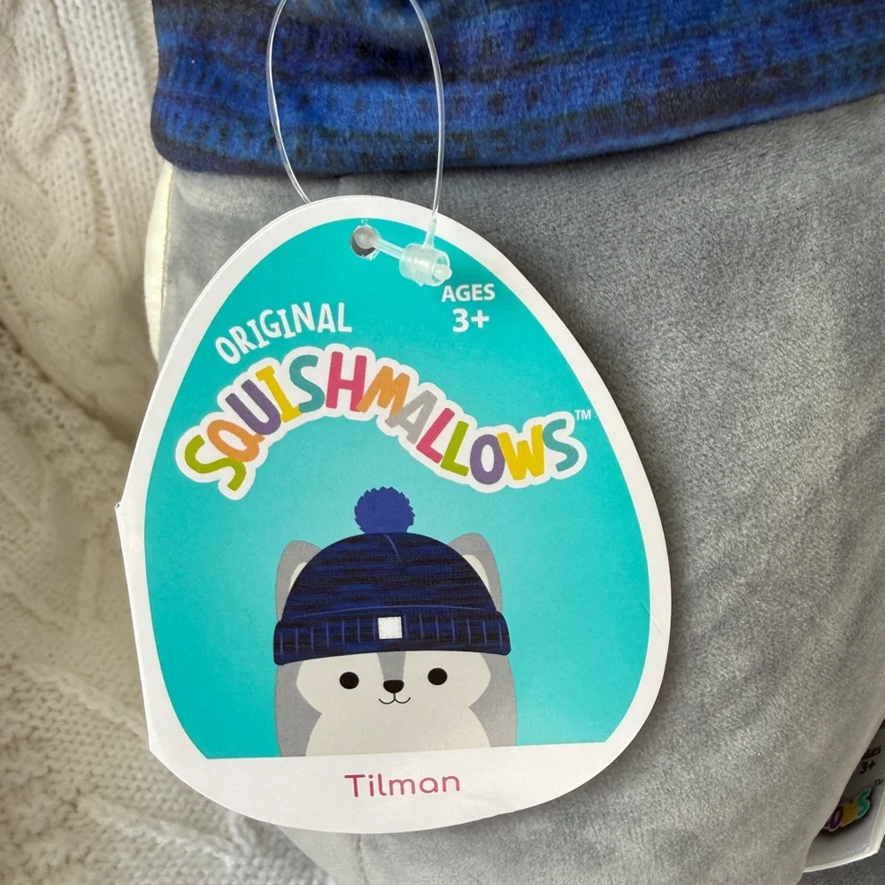 Tilman the Husky with Hat 8” Stuffed Plush - Picture 3 of 3